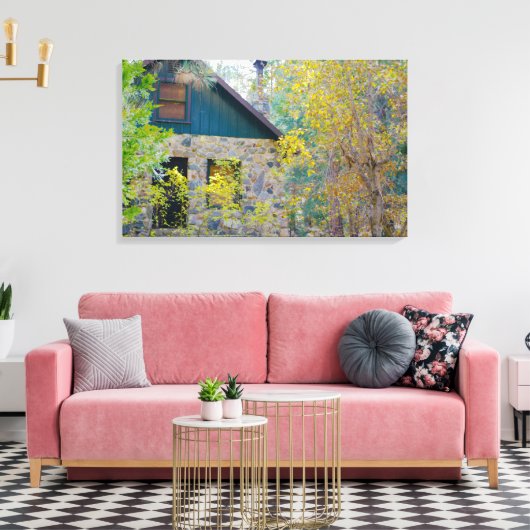 Kajuit in de Bossen HDR Canvas Afdruk (Insitu (Woonkamer))