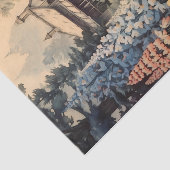 Kajuit met  Wildflower Garden Illustration Tissuepapier (Detail)