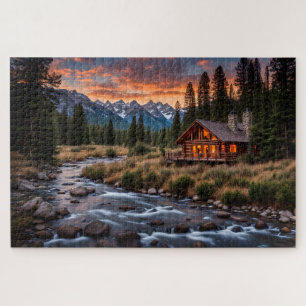 Kajuit naast een rivier legpuzzel