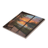 Kajuit op de Lake Ceramic Tegel Tegeltje (Zijkant)