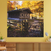 Kajuit voor stamhout in de Bossen Canvas Afdruk (Insitu (Woonkamer))