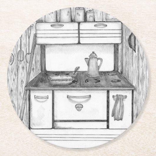 kajuitkachel ronde kartonnen onderzetter (Voorkant)