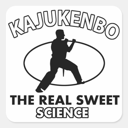 Kajukenbo Martial Arts Design Vierkante Sticker (Voorkant)