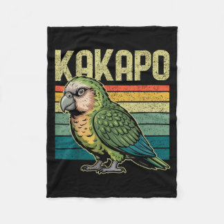 Kaka Nieuw-Zeeland Kaka Vogel Papegaai Retro Vinta Fleece Deken
