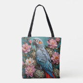 Kakadoe papegaai tote bag (Achterkant)