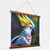 Kakadoe Vogel Wand Tapijt Hangend Wandkleed (Gebogen)