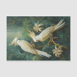 Kakadu liefhebbers, witte veren elegant tissuepapier