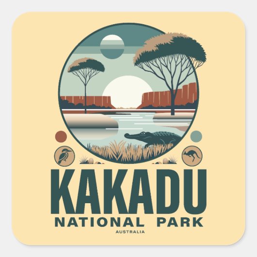 Kakadu National Park Australië Vierkante Sticker (Voorkant)