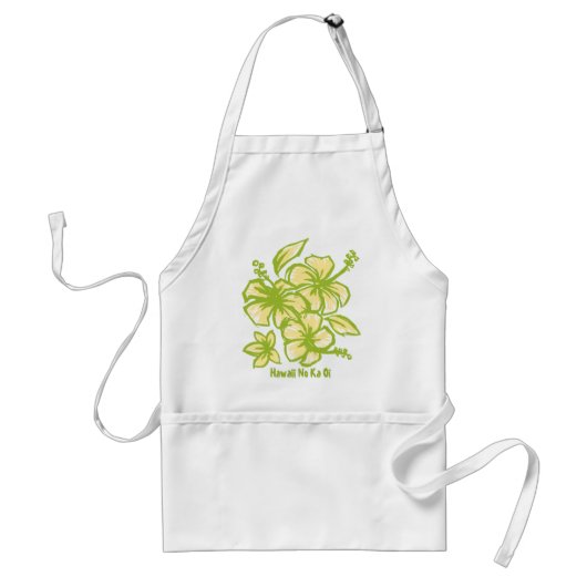 Kakahiaka Hibiscus Hawaiaanse koks schort (Voorkant)