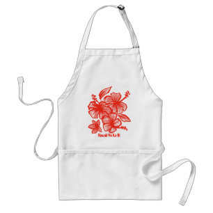 Kakahiaka Hibiscus Hawaiian Chef's Apron Standaard Schort