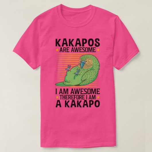 Kakapo are fantastic flightless parrots t-shirt (Design voorkant)