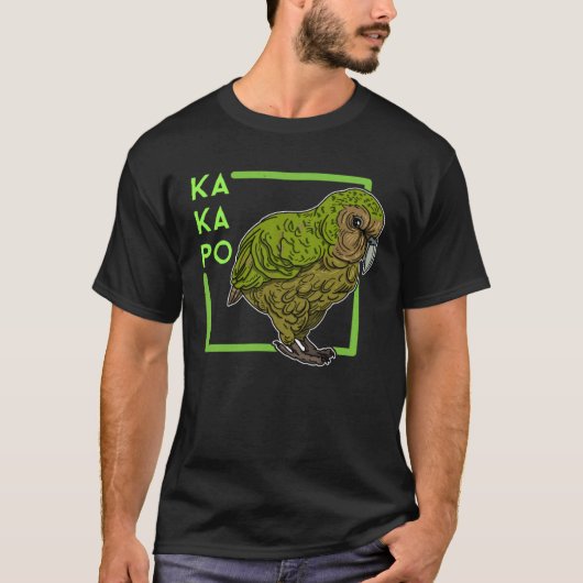 Kakapo birds biologist birdwatchig ornithologist   t-shirt (Voorkant)