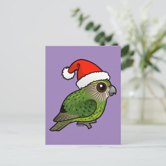 Kakapo Claus Briefkaart (Staand voorkant)