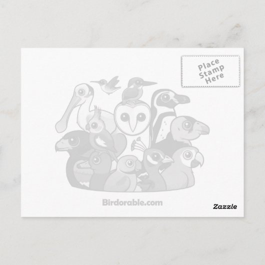 Kakapo Claus Briefkaart (Achterkant)