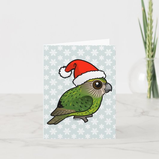 Kakapo Claus Feestdagen Kaart (Voorkant)