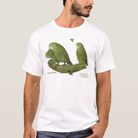 kakapo en kuikens t-shirt (Voorkant)
