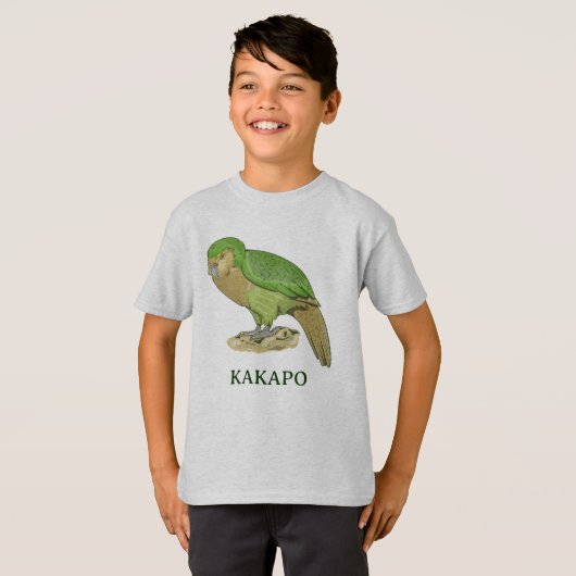 Kakapo illustratie t-shirt (Voorkant volledig)
