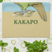 Kakapo illustratie theedoek (Gevouwen)