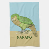 Kakapo illustratie theedoek (Verticaal)