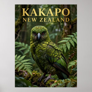 🦜 Kakapo Inheemse Nieuwe-Zeelandse Vogel Poster