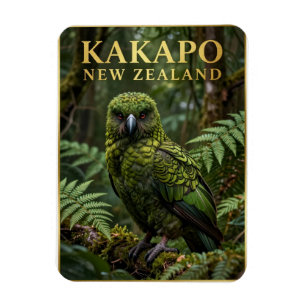🦜 Kakapo Inheemse Vogel van Nieuw-Zeeland Magneet