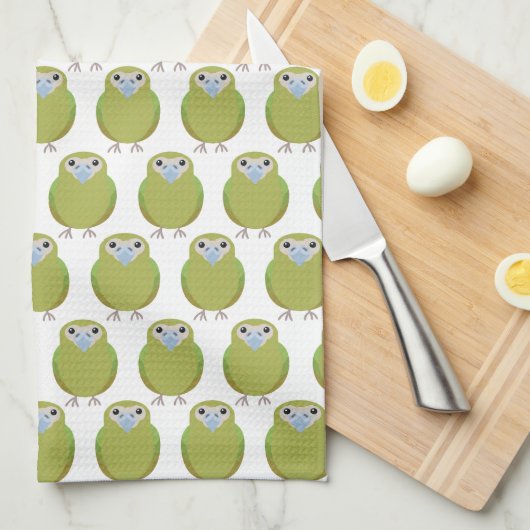Kakapo parrot keukenhanddoek (Quarter Fold)