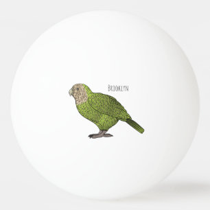 Kakapo vogel cartoon illustratie pingpongbal