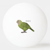 Kakapo vogel cartoon illustratie pingpongbal (Achterkant)