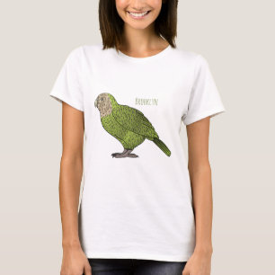 Kakapo vogel cartoon illustratie t-shirt