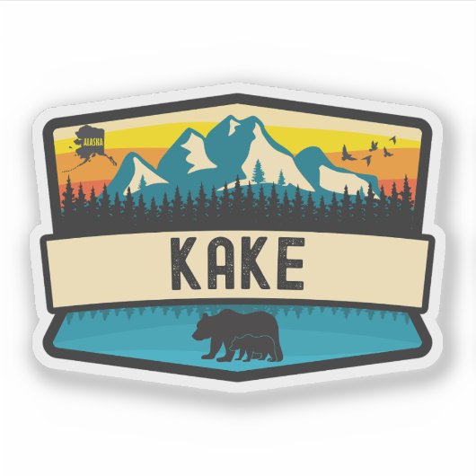 Kake, Alaska Sticker (Voorkant)