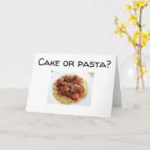 ****KAKE OF PASTA * * * ZWANGDKAART KAART (Gele Bloem)