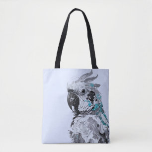 kaketoe-blauwe Canvas tas