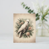 kaketoe botanisch schilderij briefkaart (Staand voorkant)