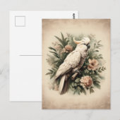 kaketoe botanisch schilderij briefkaart (Voorkant / Achterkant)