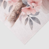 Kaketoe en Blush Roze Bloemen Decoupage Tissuepapier (Detail)