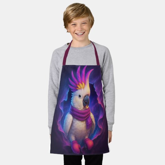 Kaketoe Kookschort – Vrolijk in de Keuken Schort (Gedragen)