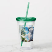 Kaketoe kunst acryl drinkbeker (Achterkant)