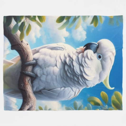 Kaketoe kunst fleece deken (Voorkant (Horizontaal))