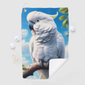 Kaketoe kunst golfhanddoek (Insitu)