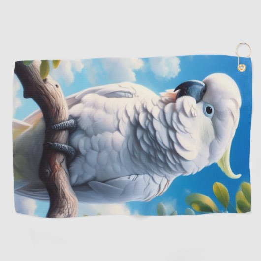 Kaketoe kunst golfhanddoek (Horizontaal)