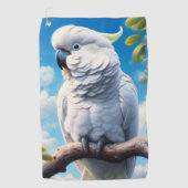 Kaketoe kunst golfhanddoek (Voorkant)