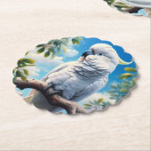 Kaketoe kunst kartonnen onderzetters (Gekanteld)