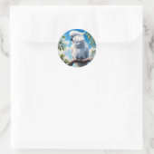 Kaketoe kunst ronde sticker (Tas)