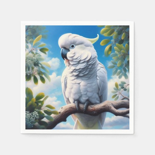 Kaketoe kunst servet (Voorkant)