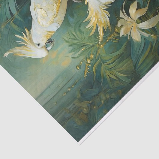 Kaketoe liefhebbers, witte veren elegantie tissuepapier (Detail)