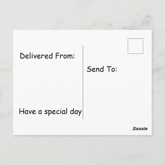 kaketoe op ballonnen op verjaardagstaart briefkaart (Achterkant)