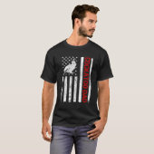 Kaketoe Papa Amerikaans VS Vlag Grappig Vogel Lief T-shirt (Voorkant volledig)