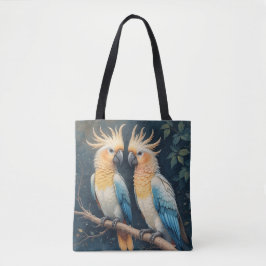 kaketoe-papegaaienpaar tote bag
