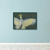 Kaketoe Uitgerekte Canvas Print (Insitu (Houten vloer))