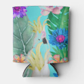 Kaketoe vogel bloemen Australië Blauw Blikjeskoeler (Voorkant)